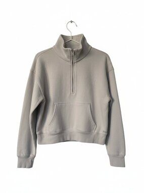 Aritzia TNA Cozy Fleece Boyfriend 1/2 Zip Sweatshirt – Size S